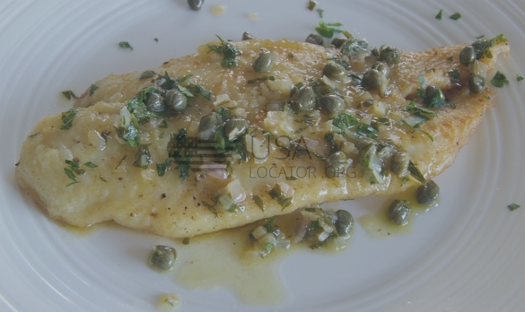 Fish, Baked with Piccata Sauce photo