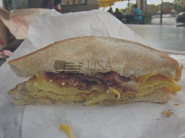 Ciabatta Breakfast Sandwich With Bacon photo