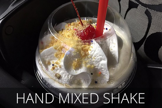 Sonic Menu - Hand Mixed Shake