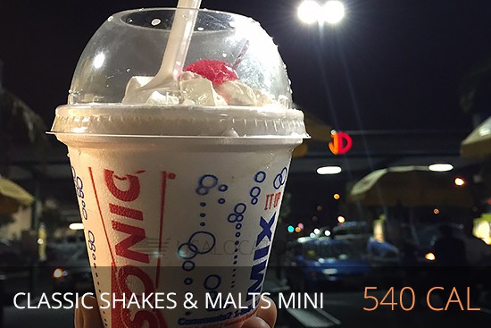 Sonic Nutrition - Classic Shakes & Malts Mini 540 cal